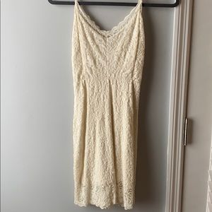 lace cream dress